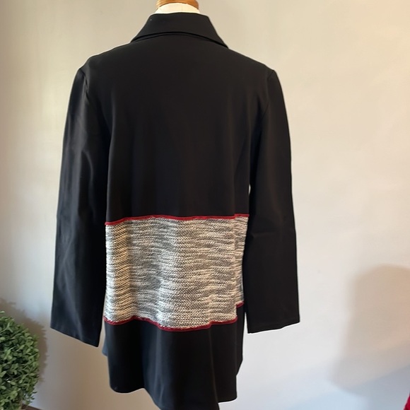 Zoe by Michael Phillips Canada multi textured pattern block cardigan relaxed Med - Picture 3 of 13